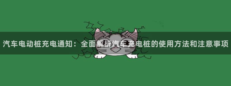 欧冠威廉希尔初赔：汽车电动桩充电通知：全面解析汽车充电桩的使用方法和注意事项